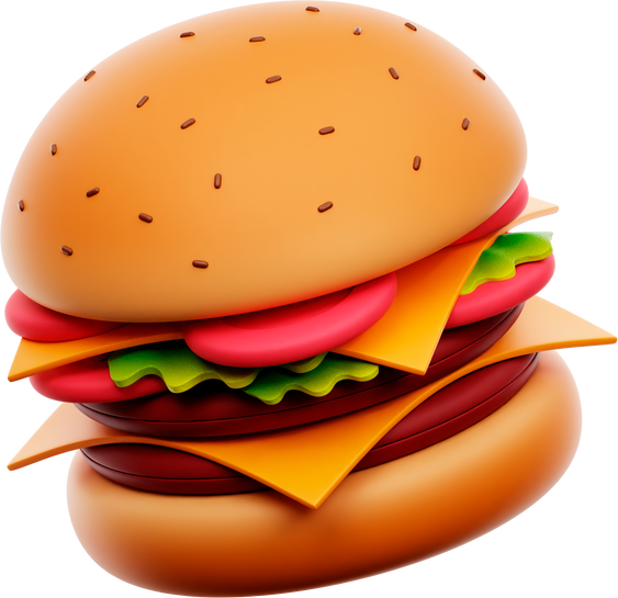 Burger 3D Icon